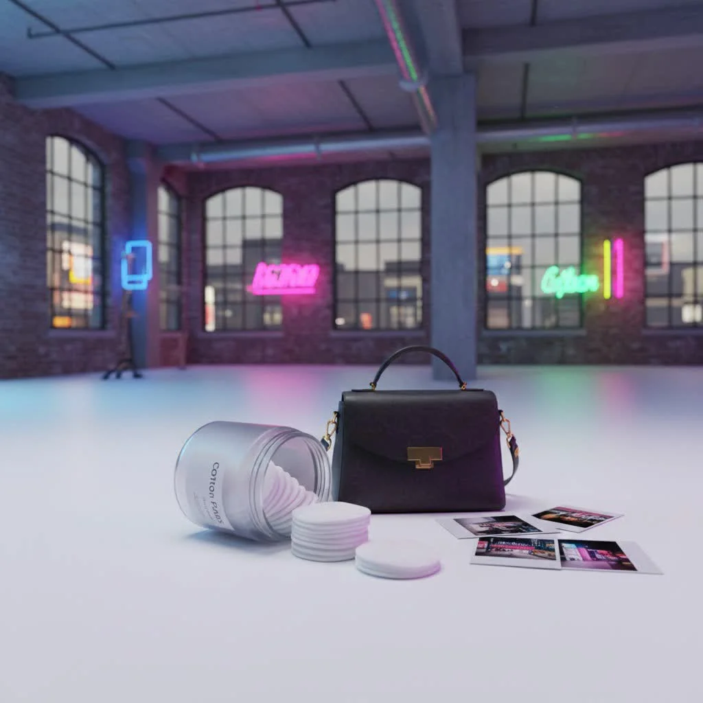 Large cotton pads for skincare